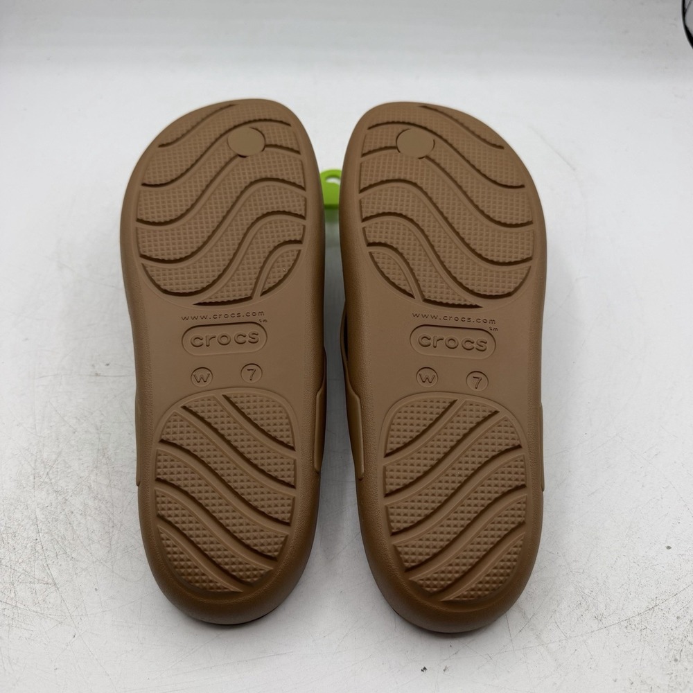 Crocs Splash Flip Flops Womens Sz 7 Brown Thong Sandals Beach Summer 208218-2EY - Picture 7 of 7